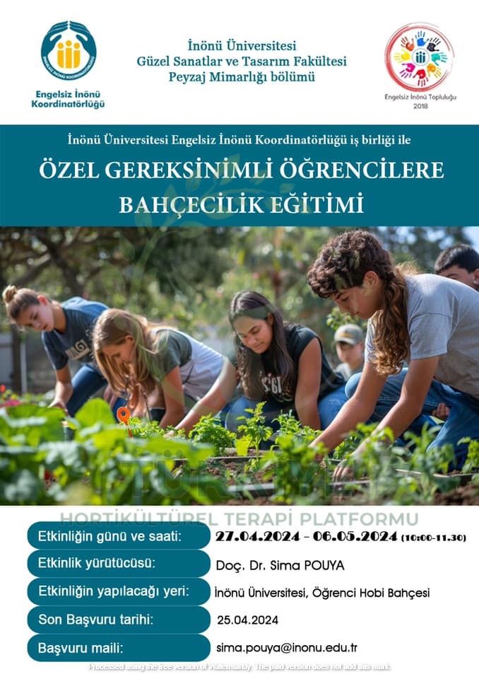 İnönü Üniversitesi'nde özel gereksinimli öğrencilere bahçecilik eğitimi